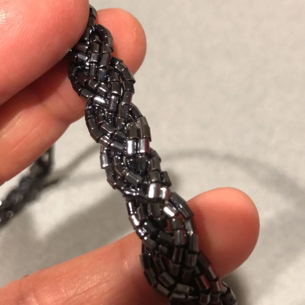 Braided Beaded Elastic Headband